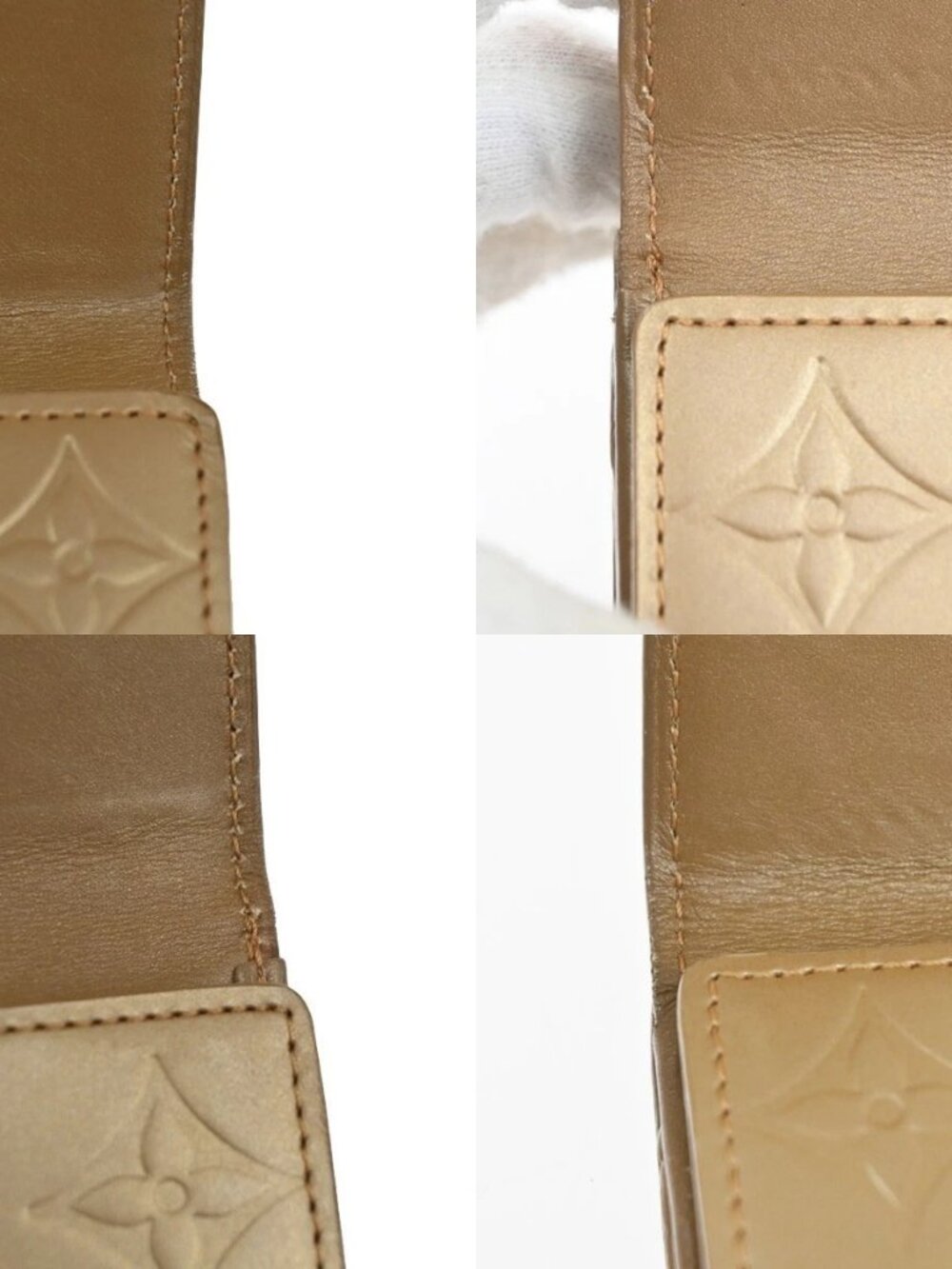 LOUIS VUITTON Porte Monnaie Billets Wallet Monogram Mat Gold BE M65117 67KD037 - Picture 9 of 16